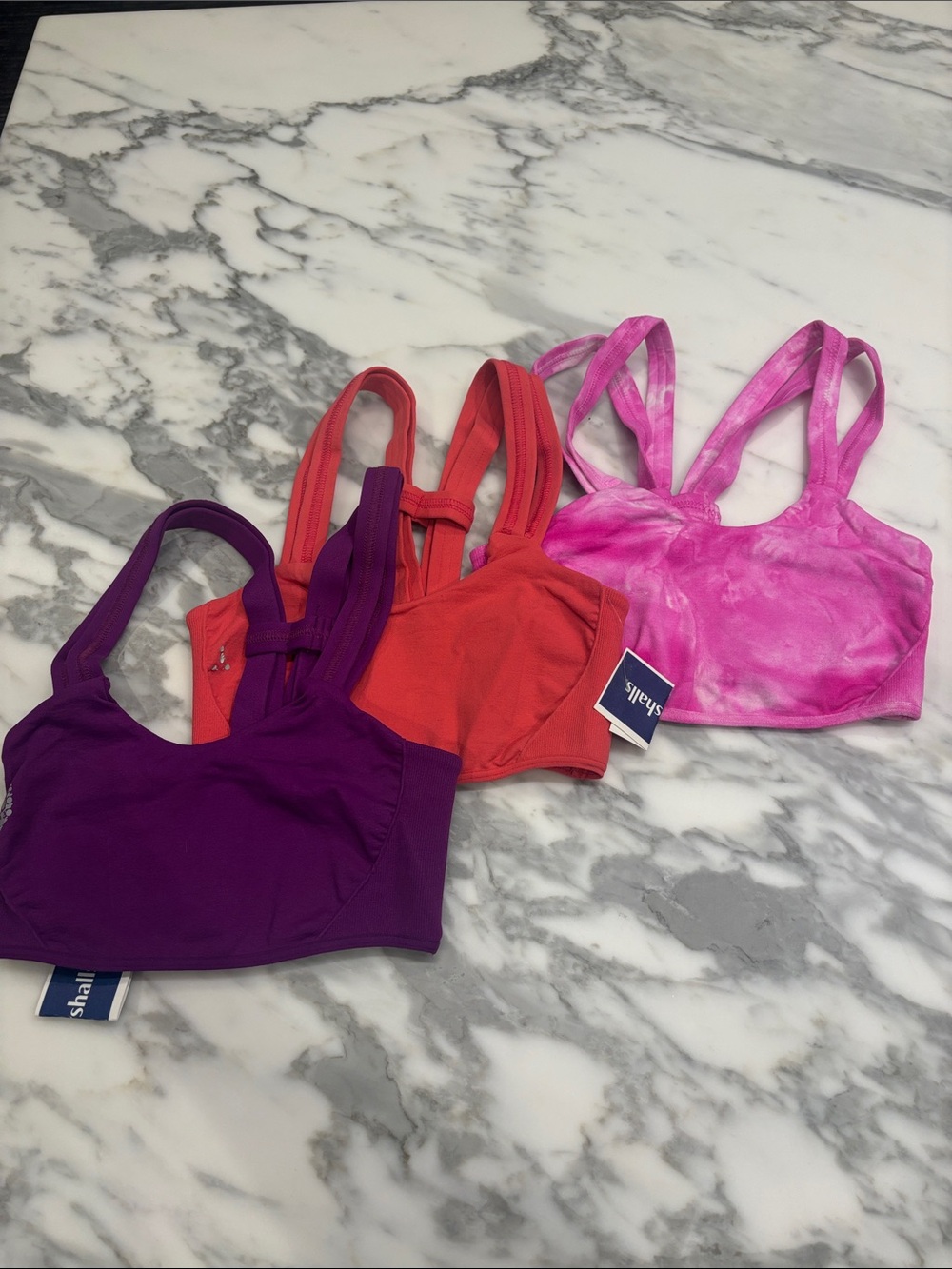 Fp movement Women’s Purple, coral and Pink Sports Bras - Trio Pack